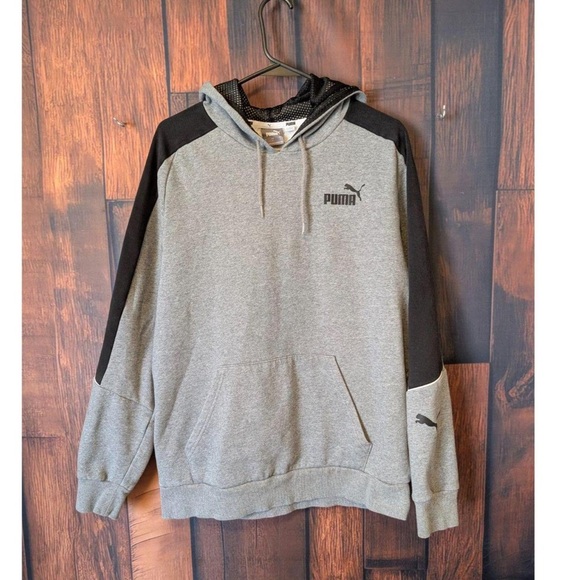 Puma Men's Two-Tone Gray Hoodie - Picture 1 of 4
